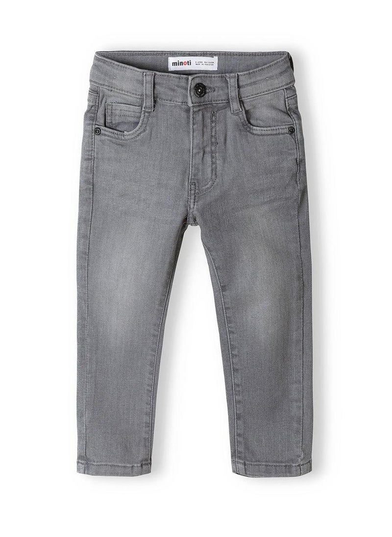 مينوتي بنطال جينز مطاطي للمراهقين بتصميم كلاسيكي بخمس جيوب - Image 1