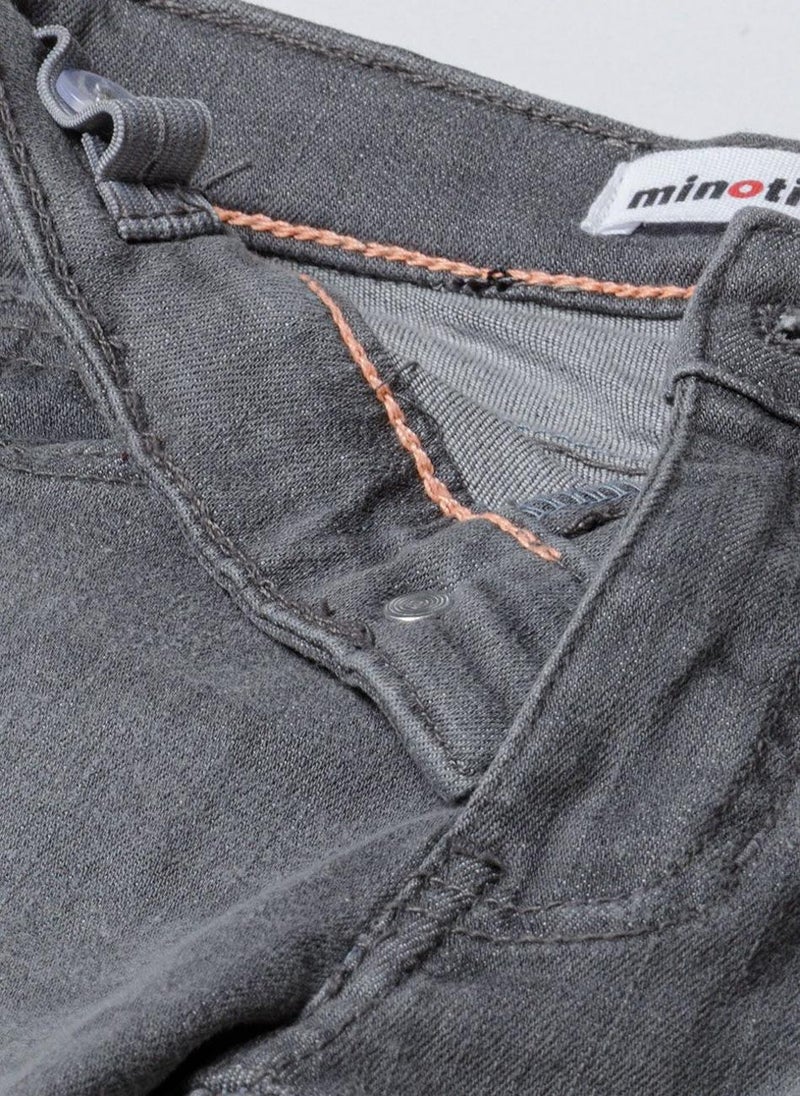 مينوتي بنطال جينز مطاطي للمراهقين بتصميم كلاسيكي بخمس جيوب - Image 3
