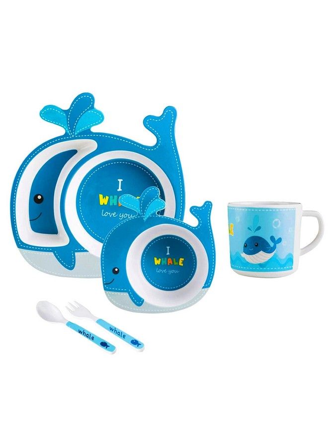 FunBlast طقم عشاء من ألياف البامبو للأطفال طقم تغذية للأطفال وعاء تغذية من ألياف البامبو طقم أطباق من ألياف البامبو للأطفال طقم تغذية للأطفال طقم تغذية للأطفال طقم تغذية من ألياف البامبو - Image 2