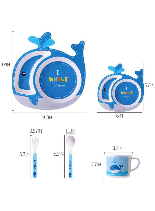 FunBlast طقم عشاء من ألياف البامبو للأطفال طقم تغذية للأطفال وعاء تغذية من ألياف البامبو طقم أطباق من ألياف البامبو للأطفال طقم تغذية للأطفال طقم تغذية للأطفال طقم تغذية من ألياف البامبو - Image 4