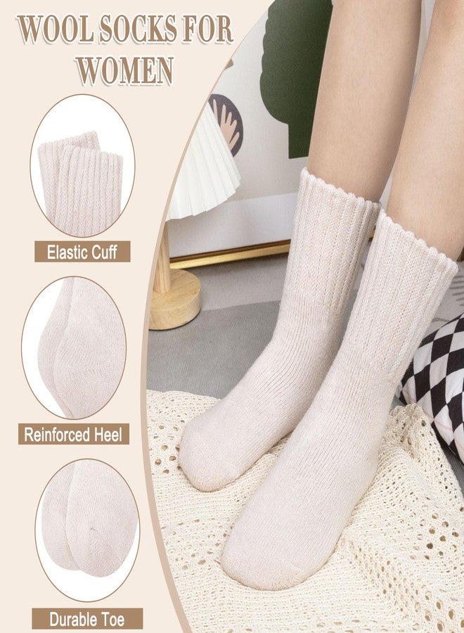 iCamter 4 Pairs Womens Wool Socks - Soft, Thick, Warm Thermal Boot Winter Socks for Gifts - Image 2
