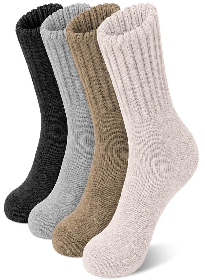 iCamter 4 Pairs Womens Wool Socks - Soft, Thick, Warm Thermal Boot Winter Socks for Gifts - Image 1