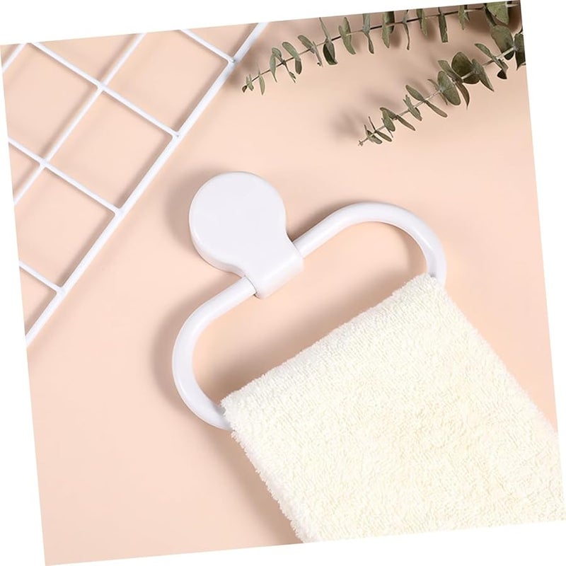 2Pcs Adhesive Towel Holder Wall Mounted No Drill Installation For Bathroom Kitchen - Image 4