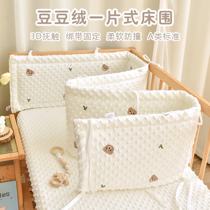 Crib Scarlet Bean Bed Rely On Anti-Collision Cushioning Soft Bag Baby Comfort Children'S Bed Splicing Bed Enclosure One-Piece Pack - Image 3