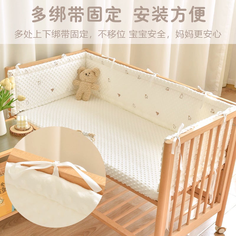 Crib Scarlet Bean Bed Rely On Anti-Collision Cushioning Soft Bag Baby Comfort Children'S Bed Splicing Bed Enclosure One-Piece Pack - Image 2
