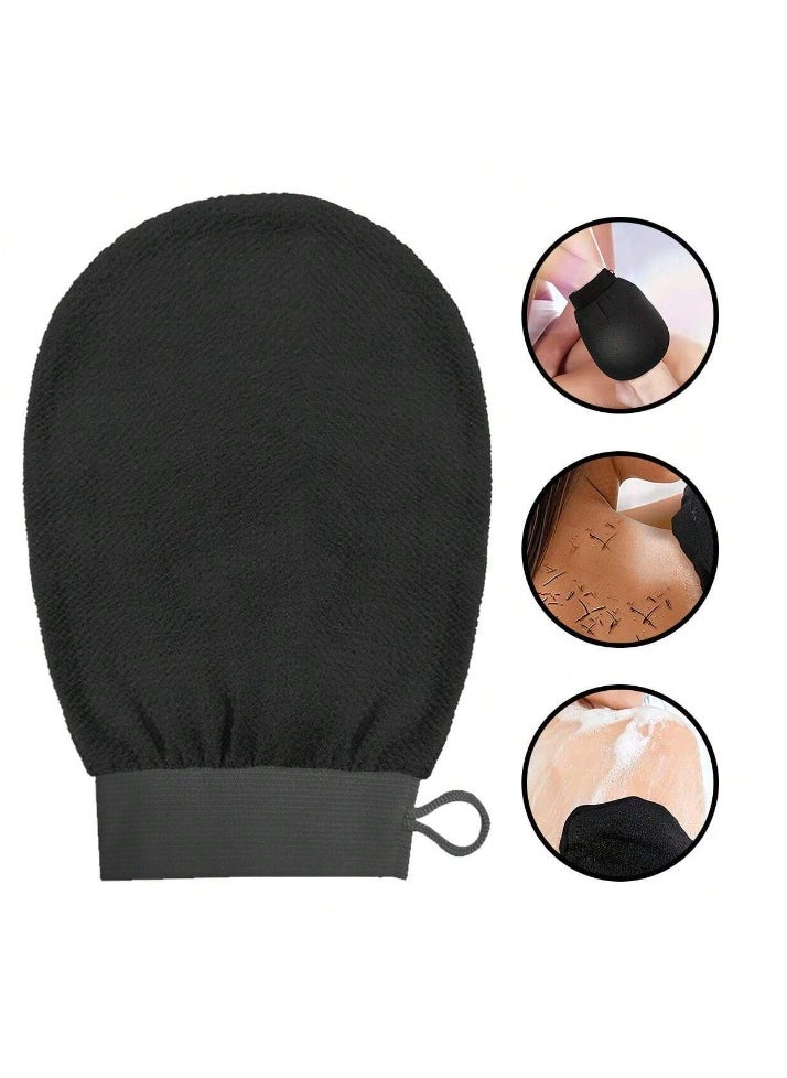 Generic - 1pc Moroccan Loofah Black Double-sided Exfoliating Bath Glove For Scrubbing And Peeling - Image 1