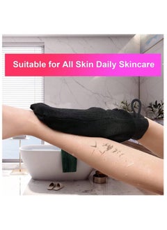 Generic 1pc Moroccan Loofah Black Double-sided Exfoliating Bath Glove For Scrubbing And Peeling  - Image 5