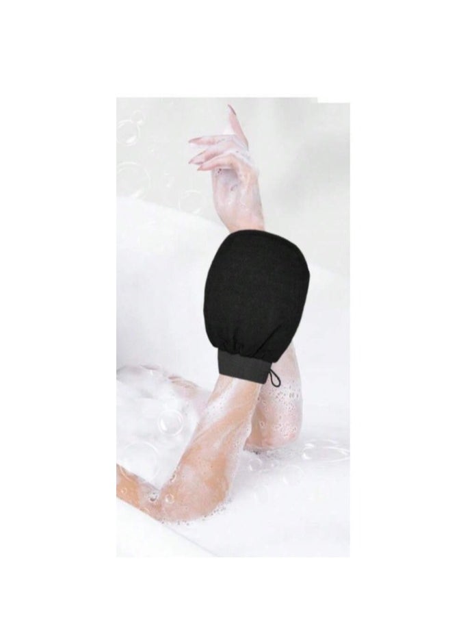 Generic - 1pc Moroccan Loofah Black Double-sided Exfoliating Bath Glove For Scrubbing And Peeling - Image 1