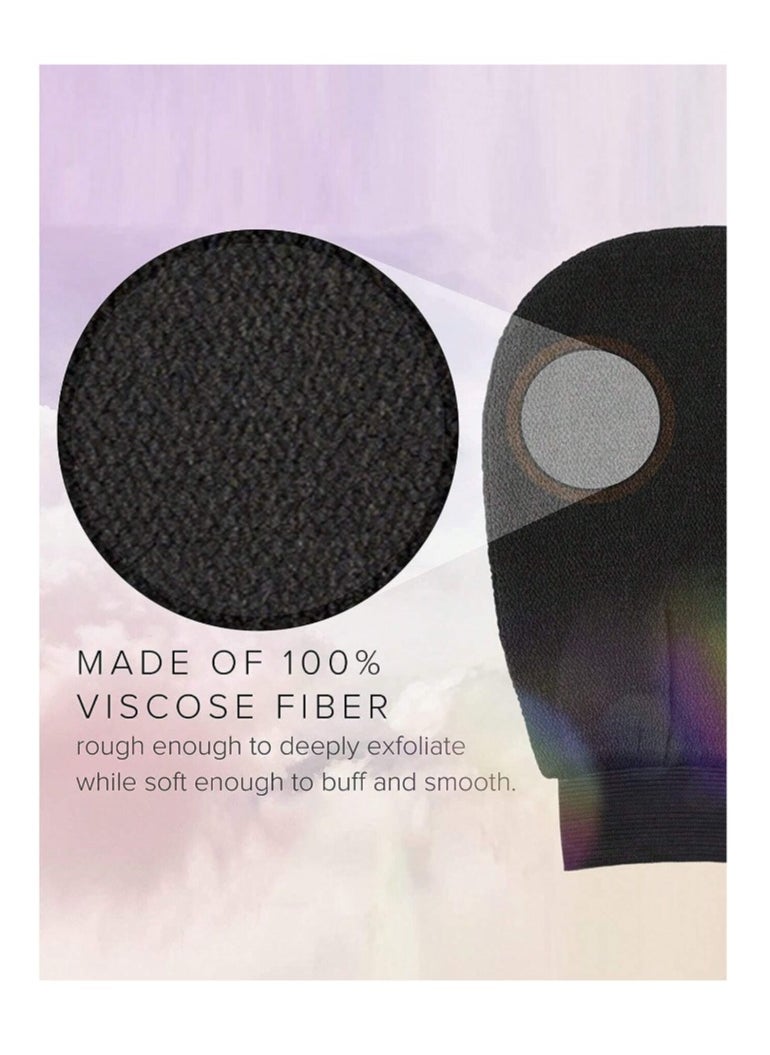 Generic - 1pc Moroccan Loofah Black Double-sided Exfoliating Bath Glove For Scrubbing And Peeling - Image 1