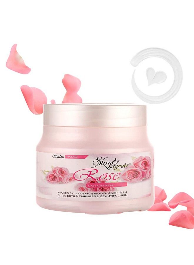 Skin Secrets Rose Massage Cream With Rose Essential Oil; Paraben Free Cruelty Free & Vegan (500Gm) - Image 1