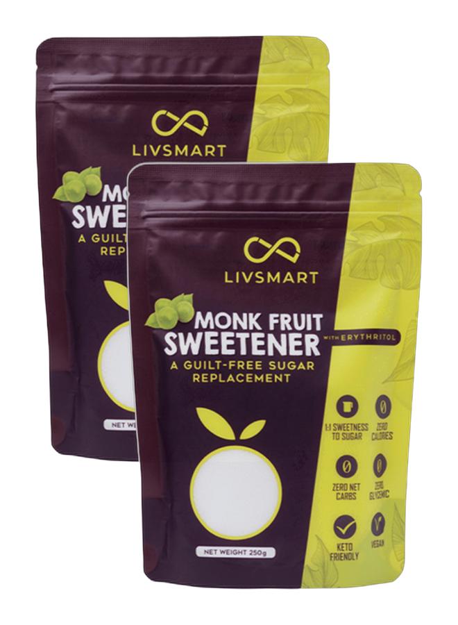 LIVSMART Organic Monk Fruit Sweetener 250g, Pack of 2 - Image 1