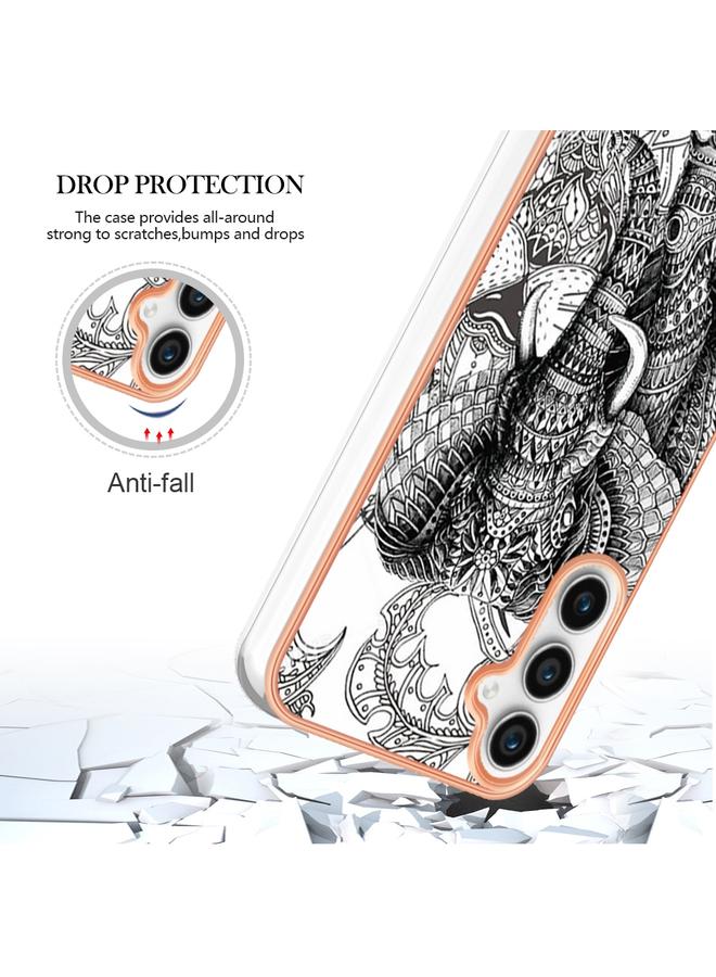 S-TOP Case For Samsung Galaxy S23 FE 5G Electroplating Marble Dual-side IMD Phone Case - Image 5