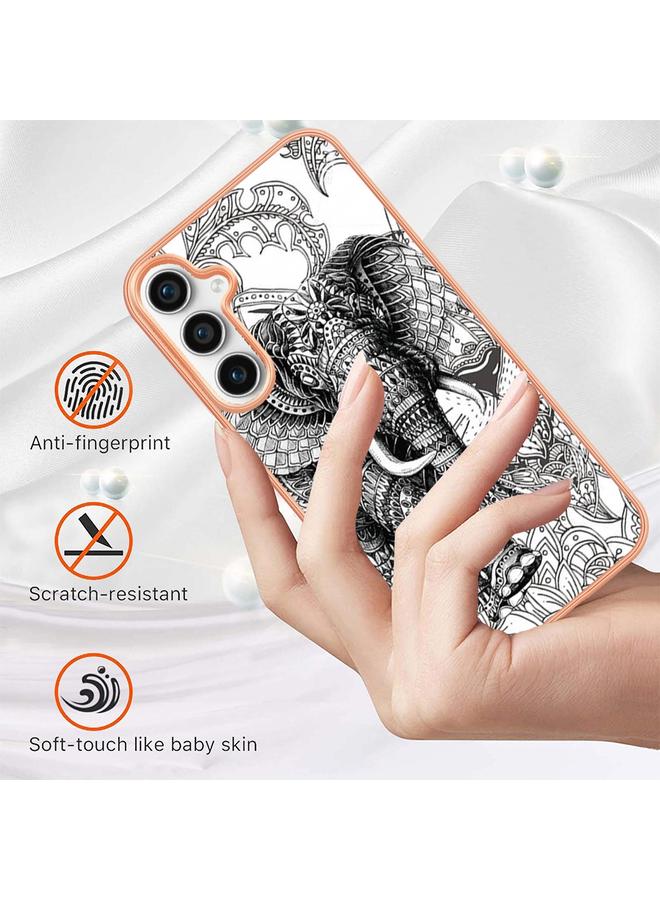 S-TOP Case For Samsung Galaxy S23 FE 5G Electroplating Marble Dual-side IMD Phone Case - Image 3