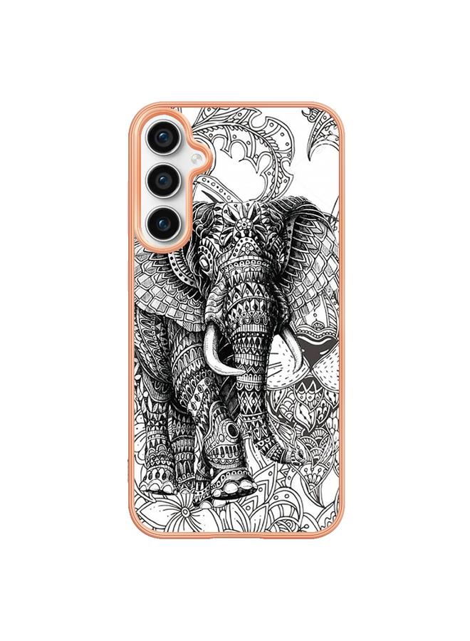 S-TOP Case For Samsung Galaxy S23 FE 5G Electroplating Marble Dual-side IMD Phone Case - Image 2