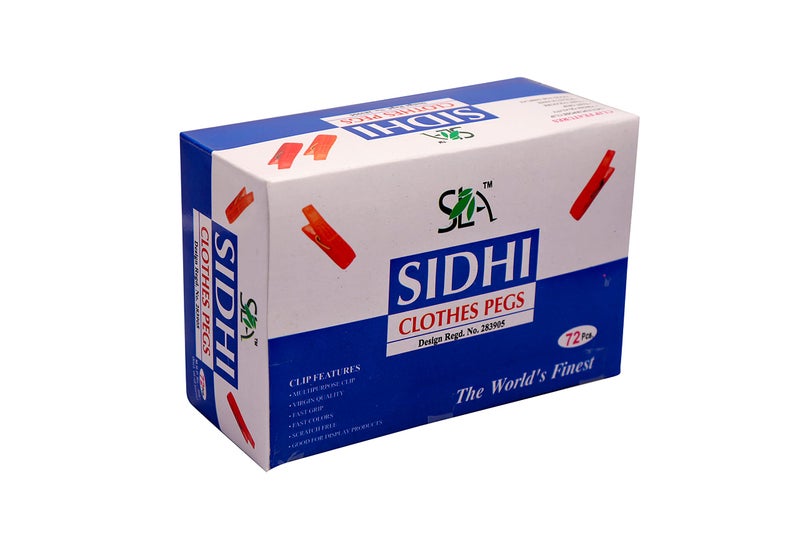 SLA Clipking Cloth Clips Pegs for Drying Hanging Clothes - Pack of 3 (Pack of 36, Sidhi) - Image 1