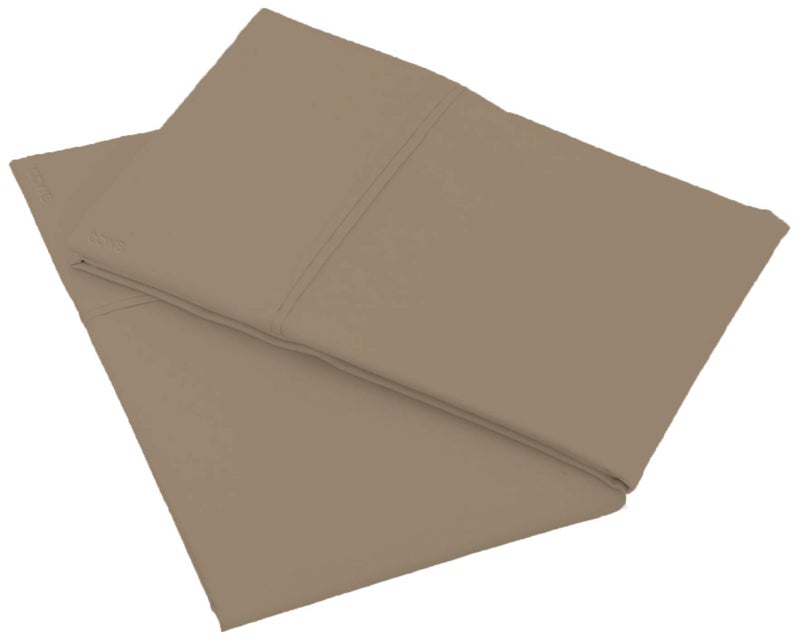 trendbeddingmart TBM Oversize Pillow Case Extra Large Fits Even The Fluffiest Pillows Including The Pancake Pillow Extra Tall Pillowcase Luxury 100% Egyptian Cotton 600 Thread Count(Queen  Taupe) - Image 2