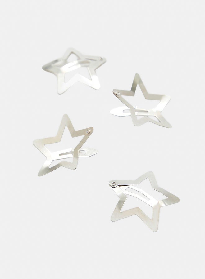 FOREVER 21 Star Snap Hair Clip Set - 4 pack  - Image 4