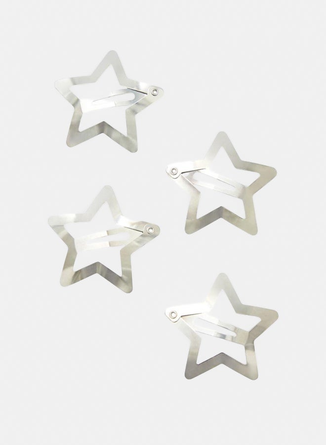FOREVER 21 Star Snap Hair Clip Set - 4 pack  - Image 1