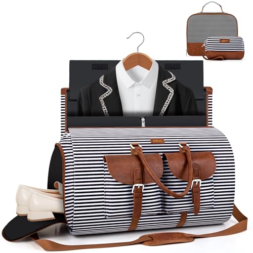 ITIEZY Garment Duffle Bag for Travel - Convertible Carry on Garment Duffel Travel Bag for Women Men Large Weekender Bag with Shoes Pouch 2 in 1 Hanging Suit Travel Duffel Bag 3pcs Set - Image 5
