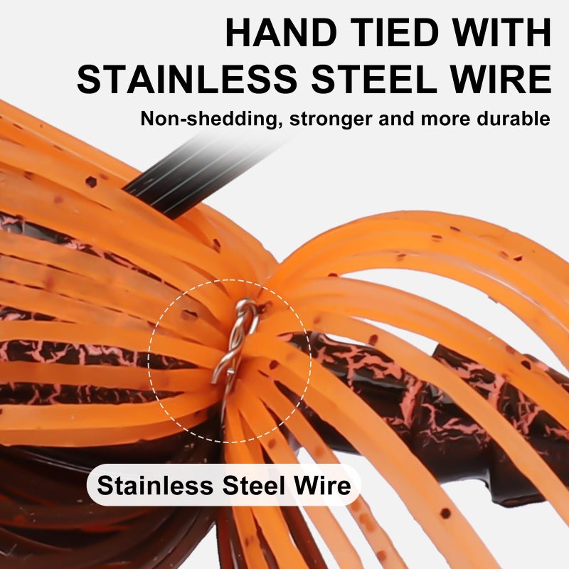 TRUSCEND طُعوم الصيد TRUSCEND القابلة للتقليب مع خطاف BKK حاد للغاية ومغطى بتفلون، طُعوم باس متعددة الألوان مربوطة بسلك فولاذي مقاوم للصدأ، طُعوم باس خالية من الأعشاب سهلة الاستخدام 1/2 أونصة - Image 3