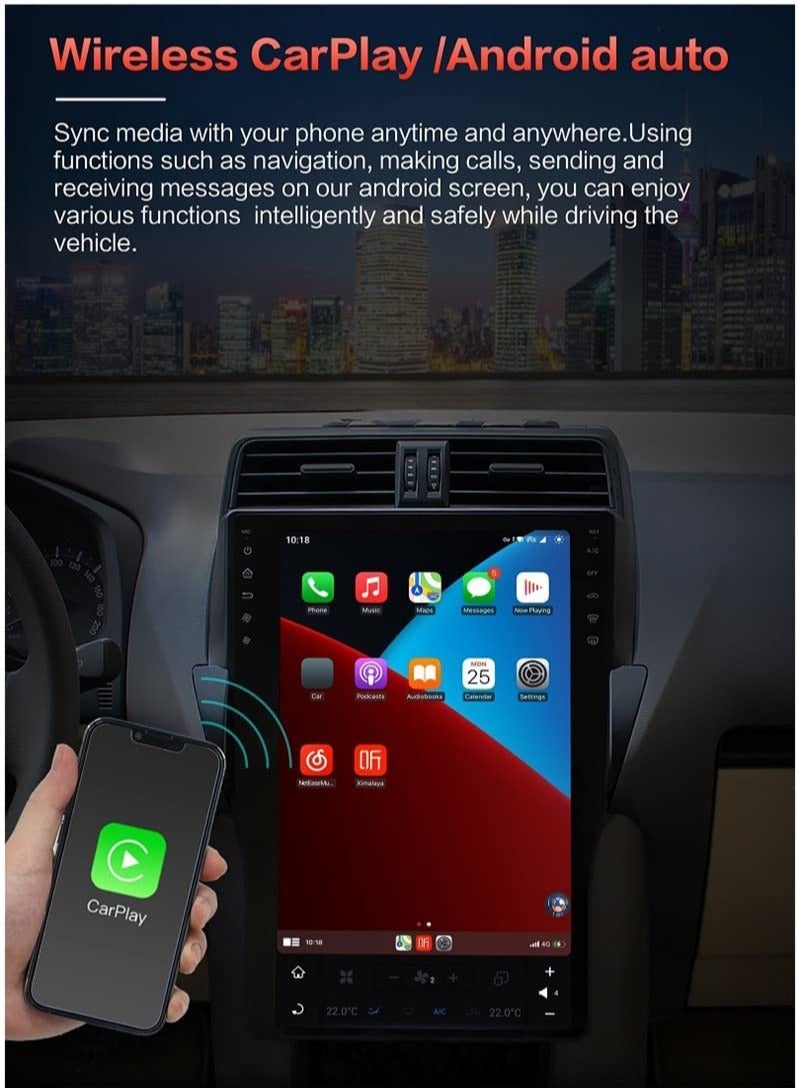 UKMASTER Car Stereo Screen for Toyota Land Cruiser GXR 2008-2015 16 INCH 8GB 128GB - Image 2