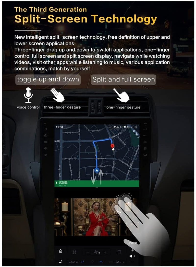 UKMASTER Car Stereo Screen for Toyota Land Cruiser GXR 2008-2015 16 INCH 8GB 128GB - Image 3