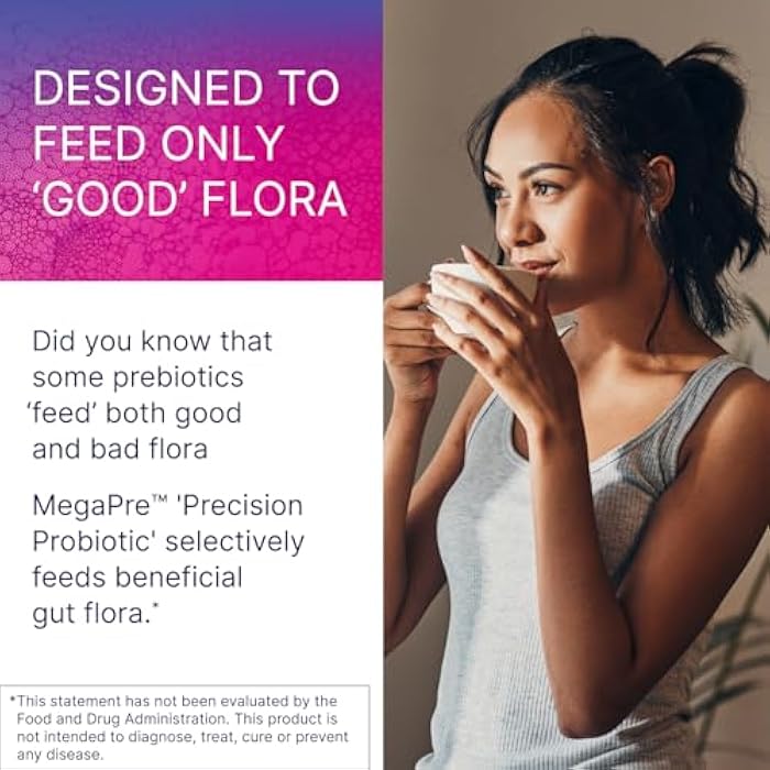 Microbiome Labs MegaPre DF - Dairy-Free Prebiotic Fiber Supplement - Gut Health Prebiotics for Women, Men & Kids 3+ - Support Microbial Diversity (180 Capsules) - Image 3