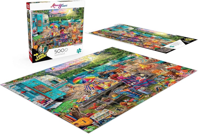 Buffalo Games - Aimee Stewart -Look Closer Family Campsite - 500 Piece Jigsaw Puzzle For Adults -Challenging Puzzle Perfect for Game Nights - Finished Size is 21.25 x 15.00 - Image 4