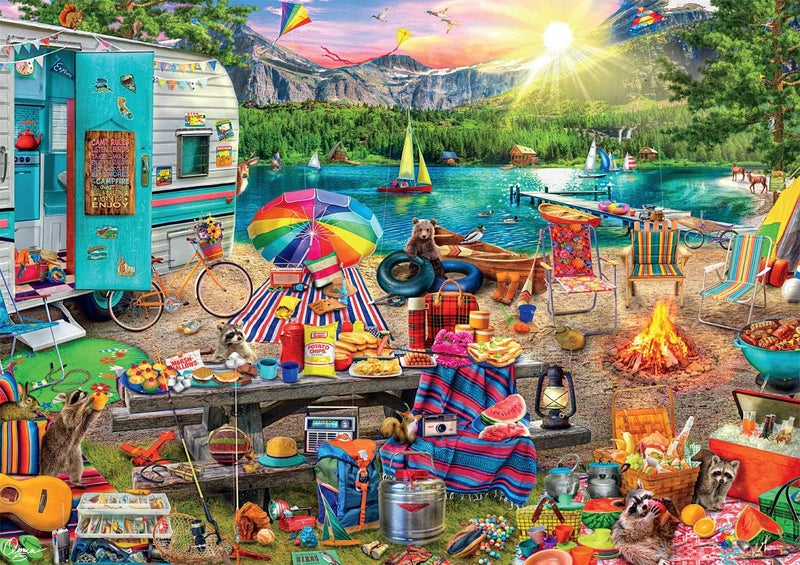 Buffalo Games - Aimee Stewart -Look Closer Family Campsite - 500 Piece Jigsaw Puzzle For Adults -Challenging Puzzle Perfect for Game Nights - Finished Size is 21.25 x 15.00 - Image 2