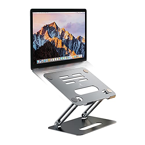 Red Lemon Laptop Stand Aluminum Alloy Foldable Height Adjustable Laptop Bracket Laptop Heat Sink Holder (P43) - Silver - Image 2