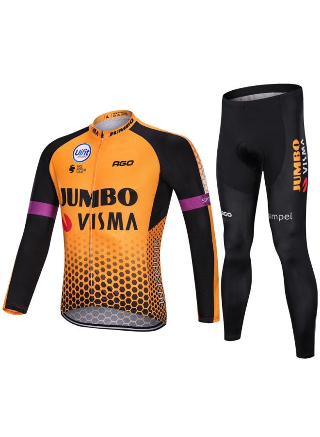 Long-sleeved Cycling Clothing Suit Men's And Women's Mountain Bike Riding Speed Skating Clothing Quick-drying Breathable Sweat-wicking
