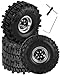 BRCatWPark 10 Beadlock Wheels and Tires for RC Crawler Car 118 TRX4M124 SCX24RC Off Road Buggy Rally Truck Wheels and TiresRC Aluminium 10 in Rims and Rubber Tires wSpongeBlack - Image 2