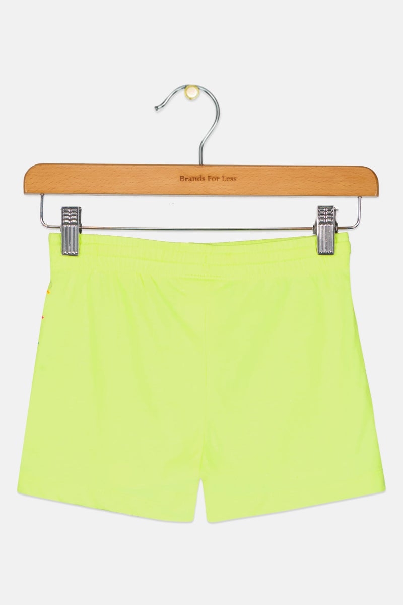 Champion Kids Boy Brand Logo Outdoor Shorts, Lime Green - Image 3