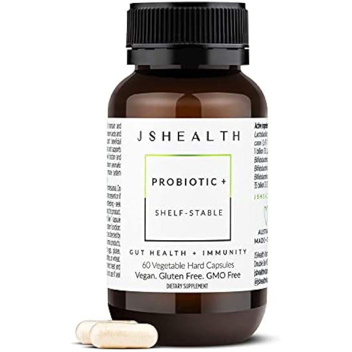 JSHealth Vitamins Gut Health and Immunity Formula | Probiotics for Women and Men | Shelf Stable Probiotic Supplement for Digestive Health and Immune Support (60) - Image 1