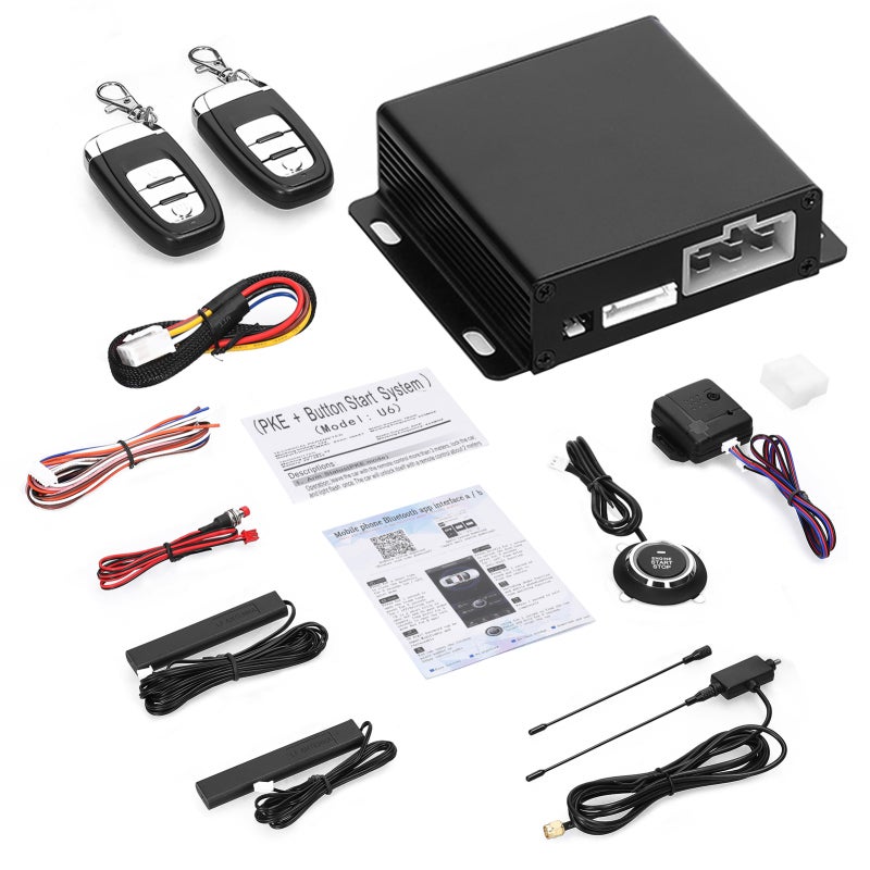 Anti-Theft System: Black BT Module - Remote Control With Timer Function, PKE Keyless Entry, Enhanced Safety Features for Vehicle Security - Image 1