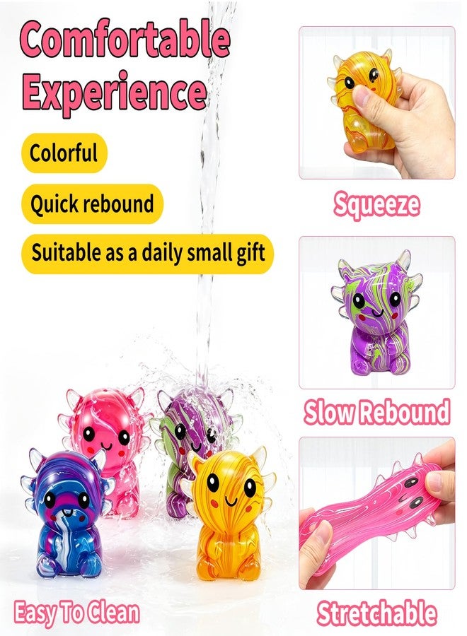 rytopt 4PCS Axolotl Squishies, Squeeze Toys for Adults, Slow Rebound Toy, Soft Q-Bounce, Office and Home, Stress Balls for Adults, Christmas, Party Favors, Stocking Stuffers - Image 3