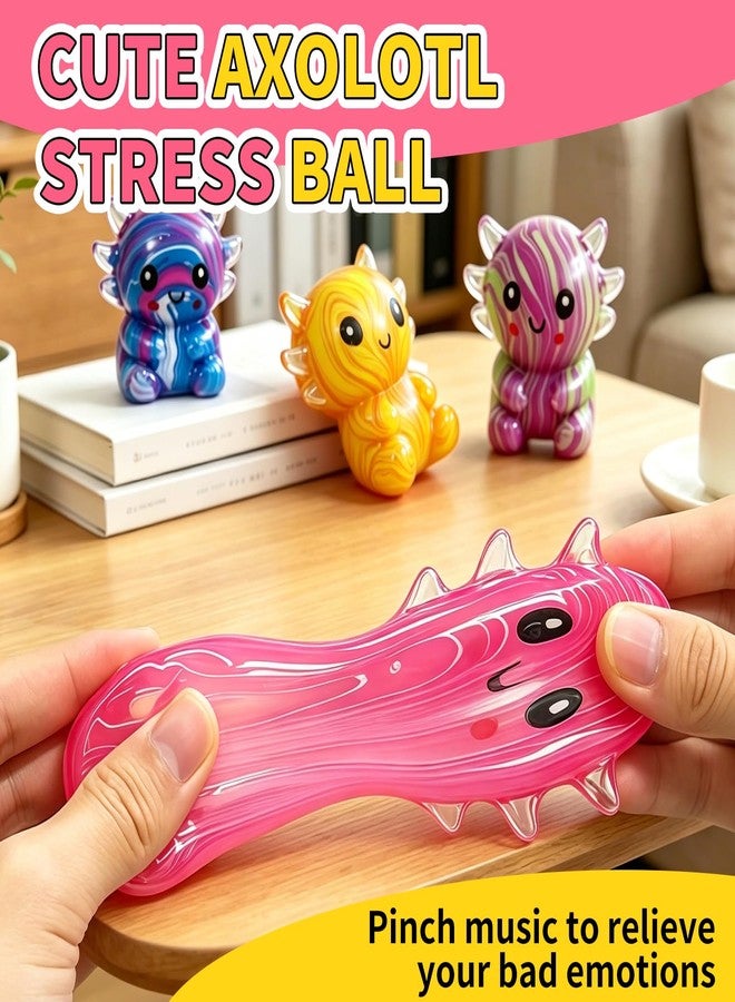 rytopt 4PCS Axolotl Squishies, Squeeze Toys for Adults, Slow Rebound Toy, Soft Q-Bounce, Office and Home, Stress Balls for Adults, Christmas, Party Favors, Stocking Stuffers - Image 5