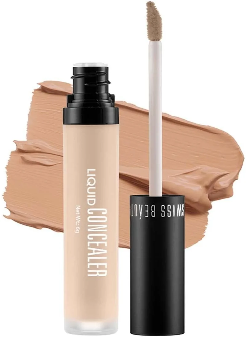 Swiss Beauty Swiss Beauty Liquid Light Weight Concealer With Full Coverage |Easily Blendable Concealer For Face Makeup With Matte Finish | Shade- Medium - Moyen, 6g