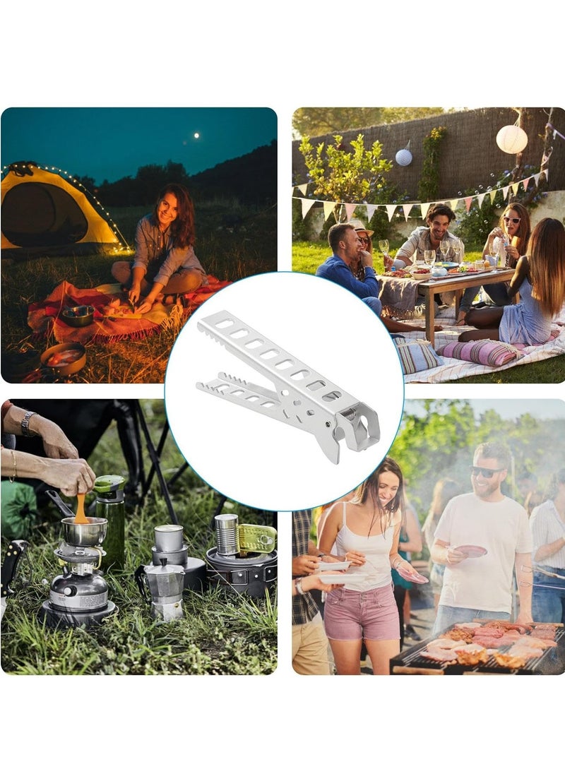 CMGTYYD 2Pcs Pan Gripper, Aluminum Alloy Camping Pot Holder, Multi-Function Anti-Scald Bowl Clip, Non Slip Hot Bowl Dish Plate Gripper Clips Tongs Clamp Holder For Moving Hot Plate Or Bowls Out From Microwave Oven  - Image 4