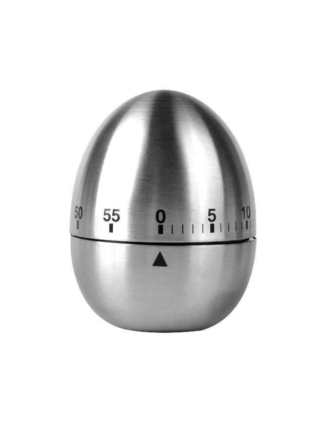HOMESTAR Egg Kitchen Timer Stainless Steel Mechanical Rotating Alarm 60 Minutes Count Down Timer for Cooking Learning - Image 1