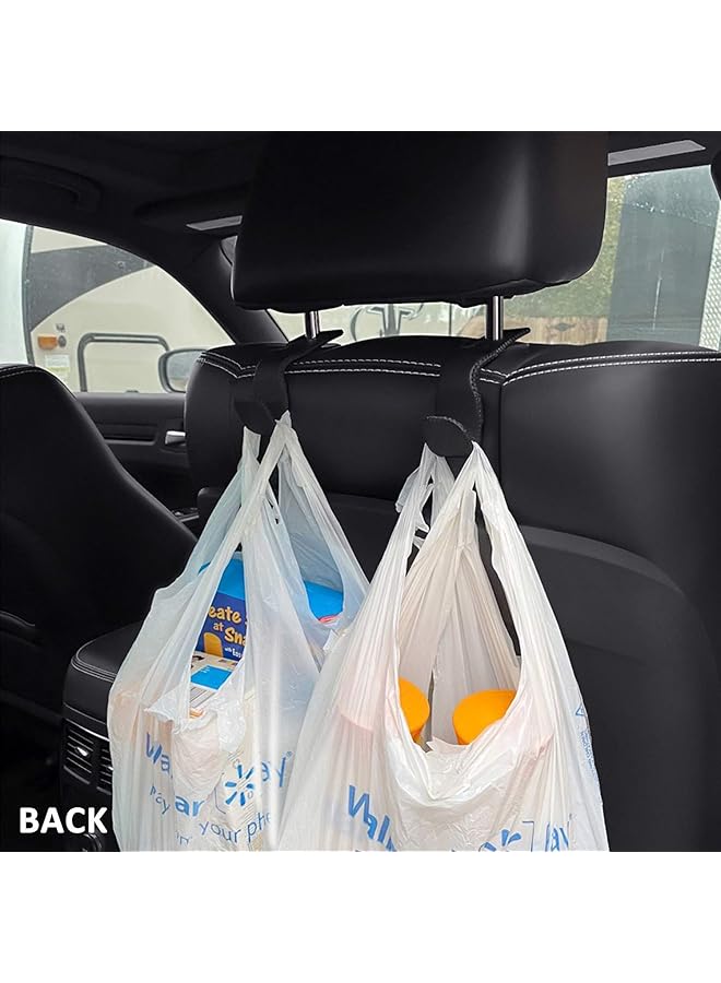 إيروريكس خطافات مسند الرأس للحقائب والحقائب، حامل مسند رأس المقعد الخلفي للسيارة، خطاف تخزين من الجلد البيج - Image 4