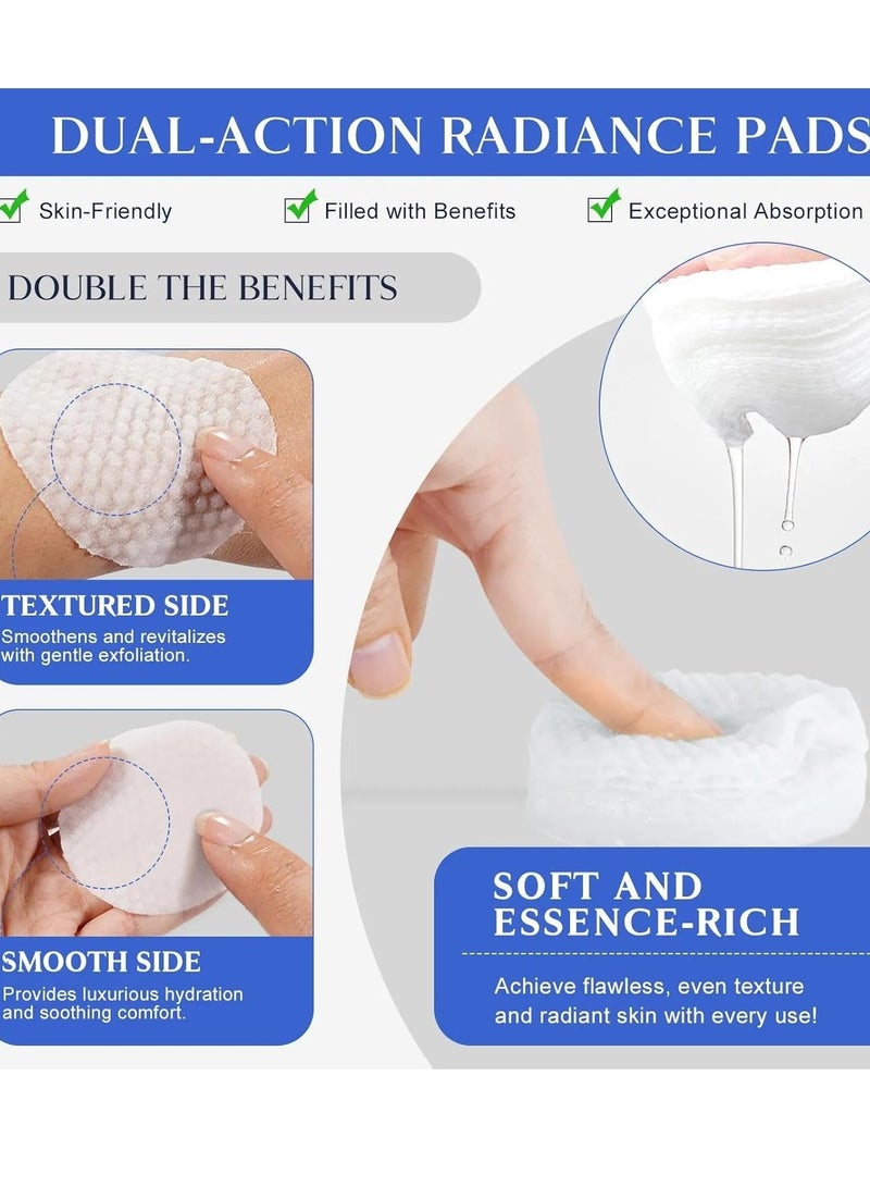 IKZEE 60Pcs Glycolic Acid Facial Pads 10% Glycolic Acid for Refined Pores and 2% Salicylic acid for Exfoliation Reduce Wrinkles Dead Skin Dark Spot Exfoliates Fade Acne Scars Deep Nourishment Cleansing Pads  - Image 4