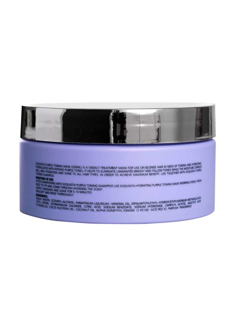 Hydrating Purple Toning Mask 200ml for Blonde Hair Eliminates unwanted Brassy and Yellow Tones - pzsku/ZBB970DAF07899B4A5393Z/45/_/1731312859/40ec3dc1-9342-465a-926a-d50bec3aaf29