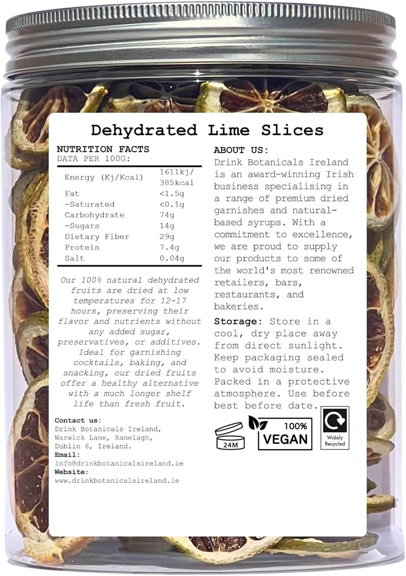 Drink Botanicals Ireland Dehydrated Lime Slices - 100% Natural Garnish - Image 2