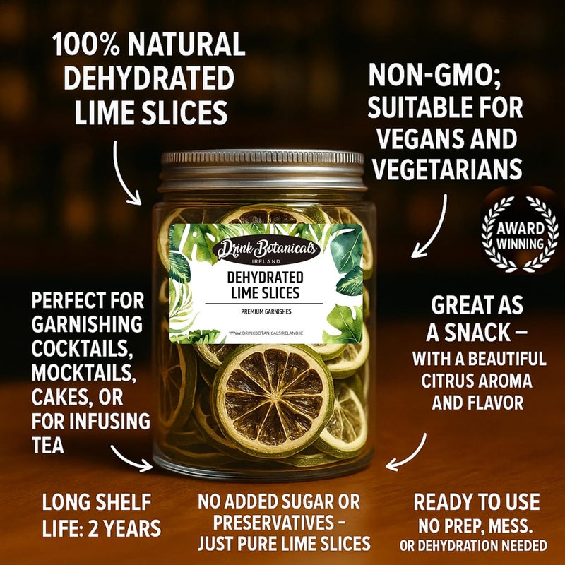 Drink Botanicals Ireland Dehydrated Lime Slices - 100% Natural Garnish - Image 4