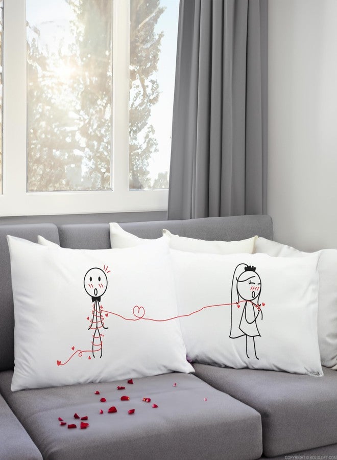 BoldLoft Tie The Knot Couple Pillowcases-Bridal Shower Gifts for Bride and Groom, Wedding Pillowcases for Couples, Newlyweds, Engagement, New Bride, Funny Wedding Gifts - Image 2