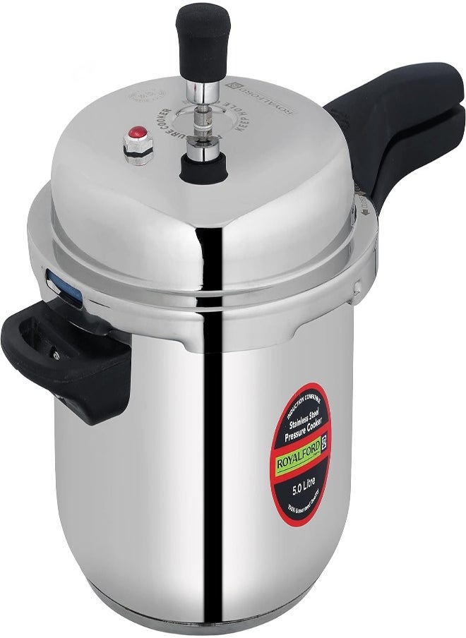 AKDC Royalford Rf10184 3.0Ltr Stainless Steel Pressure Cooker - Portable Cool Touch Handle With Steam Vent Ideal For Rice, Meat, And More, Multi  - Image 3