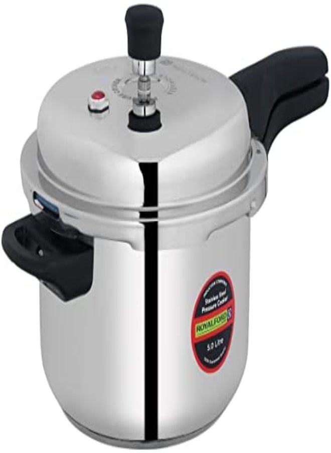AKDC Royalford Rf10184 3.0Ltr Stainless Steel Pressure Cooker - Portable Cool Touch Handle With Steam Vent Ideal For Rice, Meat, And More, Multi  - Image 1