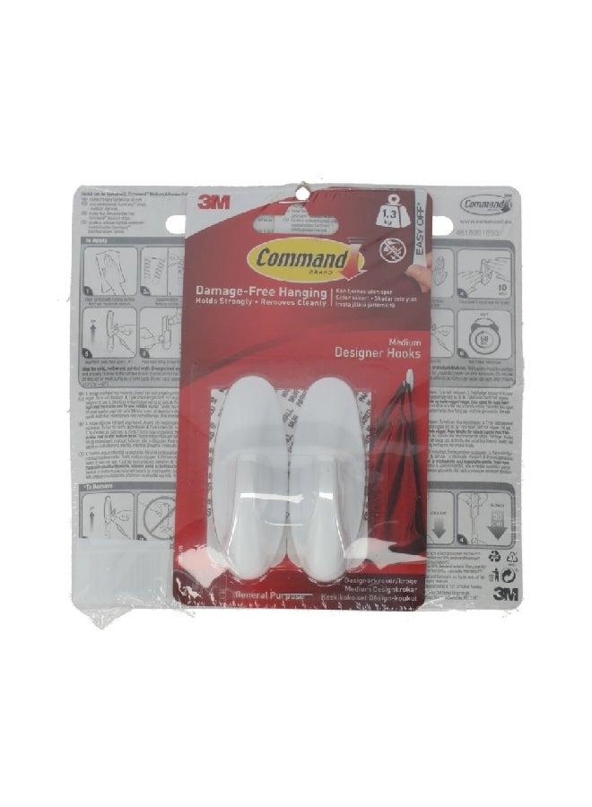 Command Strong Hold Damage Free General Purpose Utility Hooks White Medium XN006300638 - Image 2