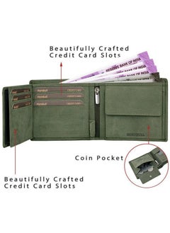 HORNBULL HORNBULL Themes Green RFID Blocking Leather Wallet for Men | Wallets Men Leather | Mens Wallet  - Image 4